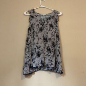 Grey tie dye tank top